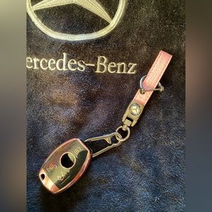 Pink Mercedes key fob wrap key chain